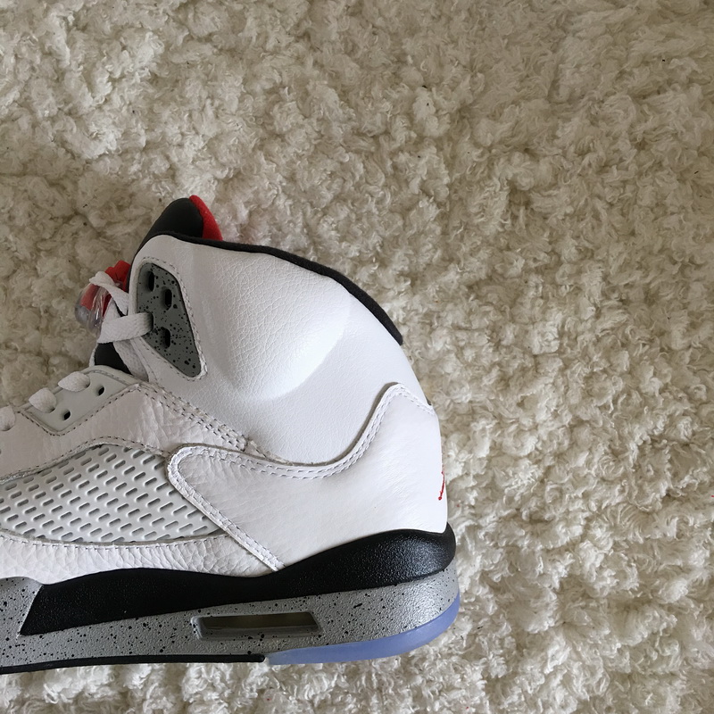 Authentic Air Jordan 5 White Cement